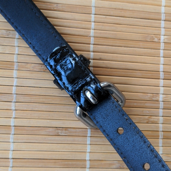 Club Monaco black leather belt, size M (fits 31"-35") - Picture 4 of 9